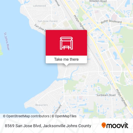 Mapa de 8569 San Jose Blvd