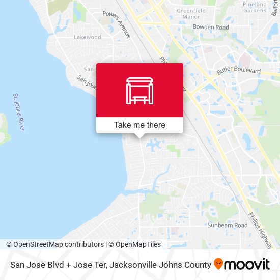 Mapa de San Jose Blvd + Jose Ter