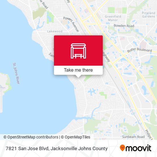 7821 San Jose Blvd map