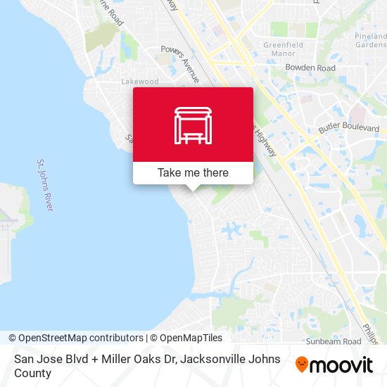 San Jose Blvd + Miller Oaks Dr map