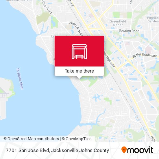 7701 San Jose Blvd map