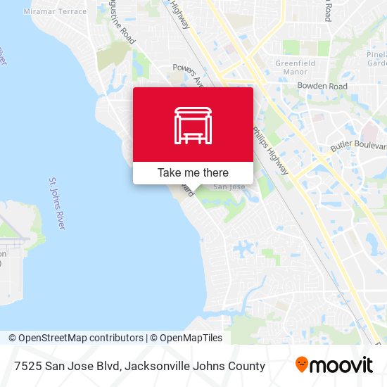 Mapa de 7525 San Jose Blvd