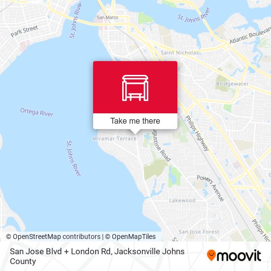 San Jose Blvd + London Rd map