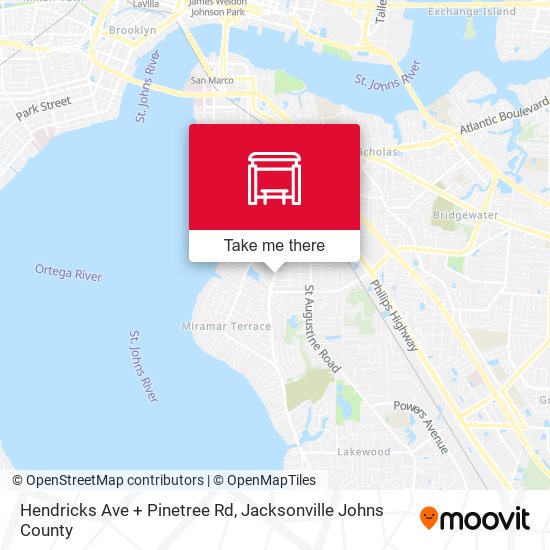 Mapa de Hendricks Ave + Pinetree Rd