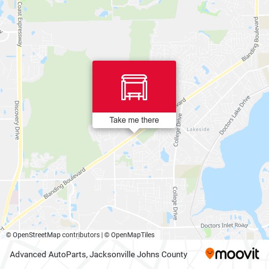 Advanced Auto Parts map