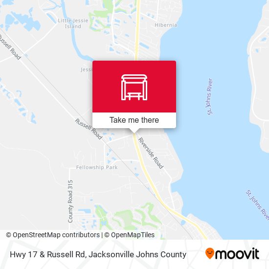 Hwy 17 & Russell Rd map