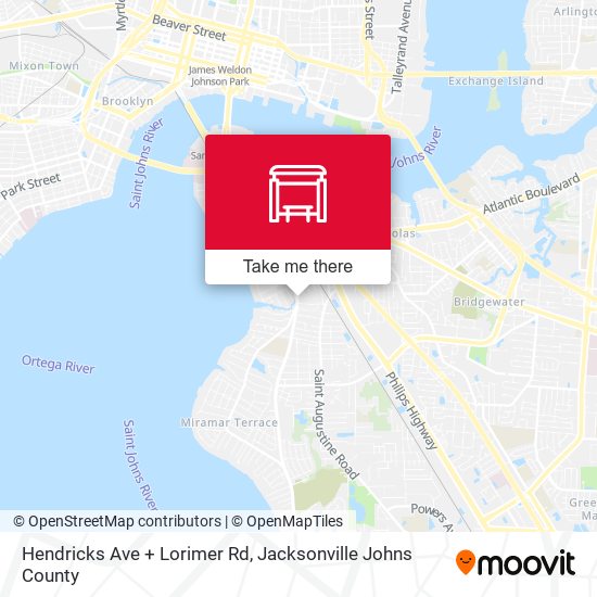 Hendricks Ave + Lorimer Rd map