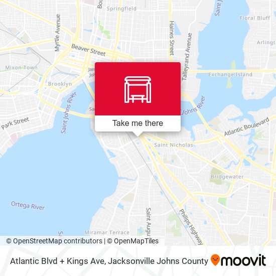 Atlantic Blvd + Kings Ave map