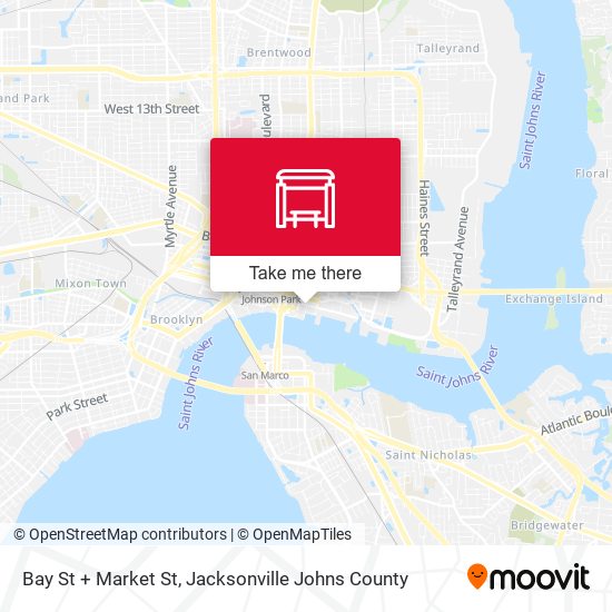 Bay St + Market St map