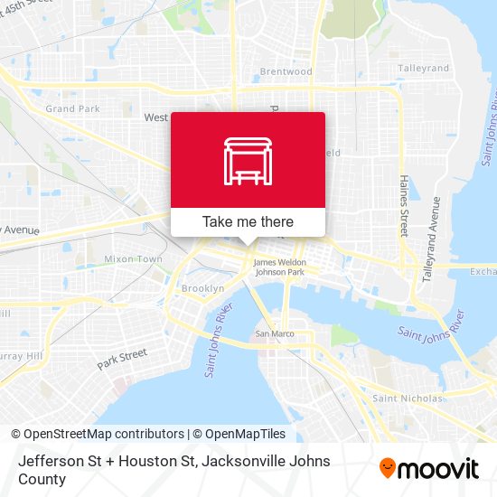 Jefferson St + Houston St map