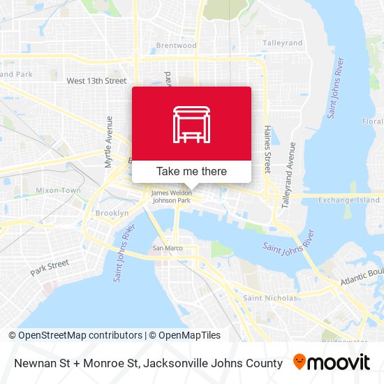 Newnan St + Monroe St map