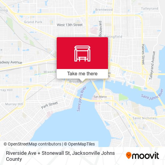 Mapa de Riverside Ave + Stonewall St
