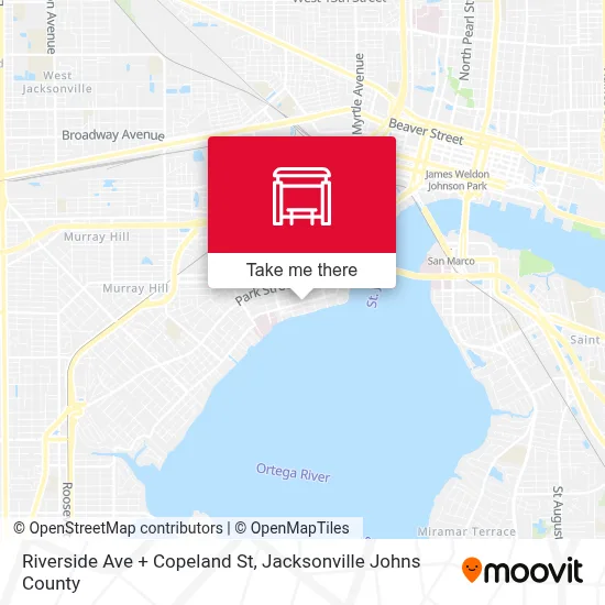 Riverside Ave + Copeland St map