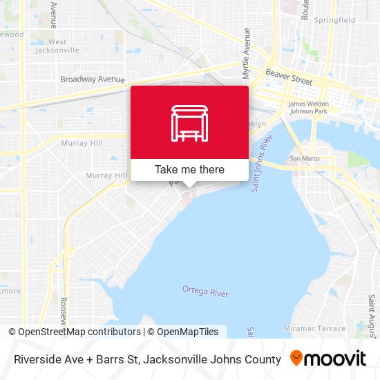 Mapa de Riverside Ave + Barrs St