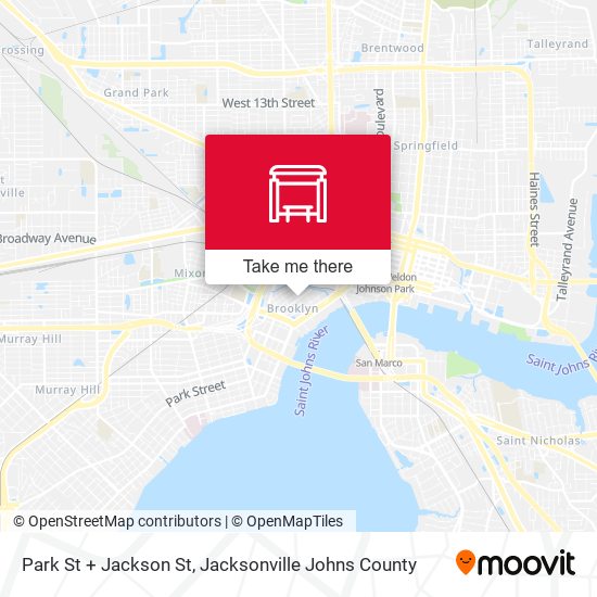 Park St + Jackson St map
