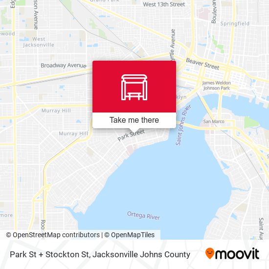 Park St + Stockton St map