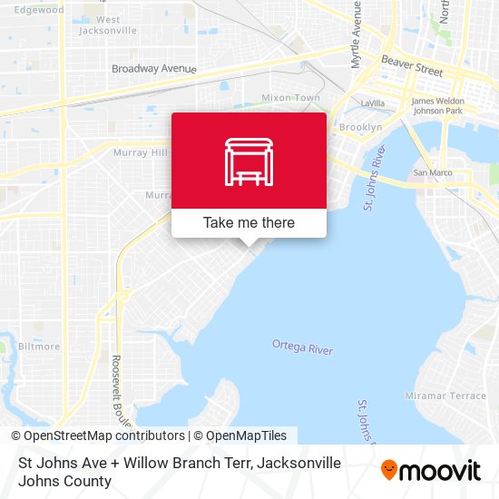 St Johns Ave + Willow Branch Terr map