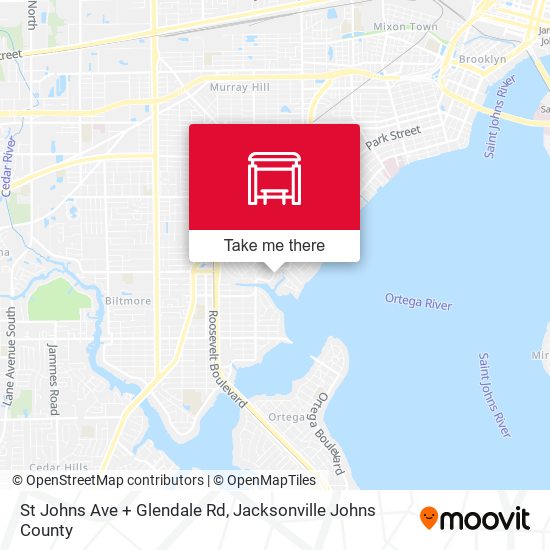 St Johns Ave + Glendale Rd map