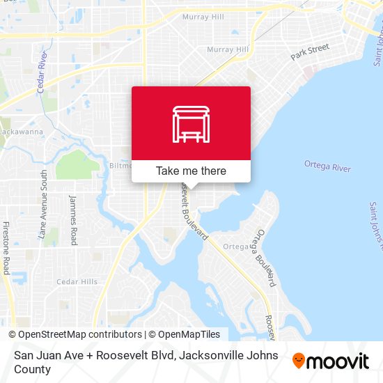 San Juan Ave + Roosevelt Blvd map