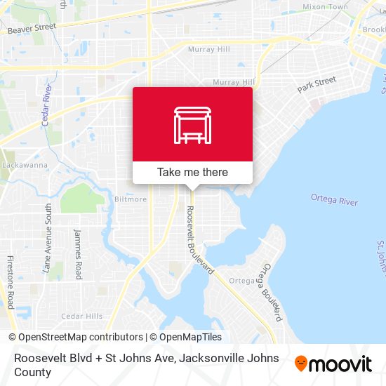 Roosevelt Blvd + St Johns Ave map