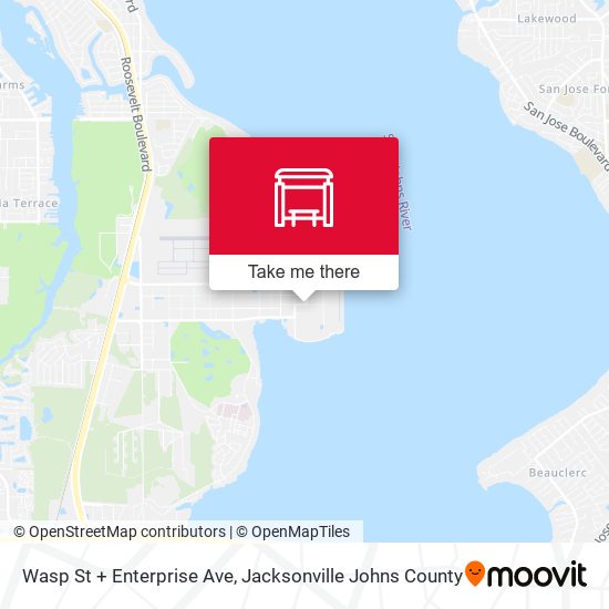 Wasp St + Enterprise Ave map