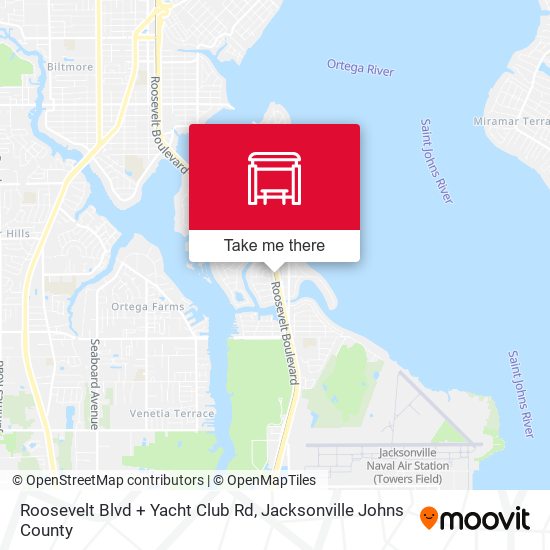 Mapa de Roosevelt Blvd + Yacht Club Rd