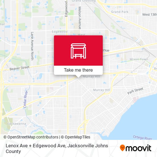 Mapa de Lenox Ave + Edgewood Ave