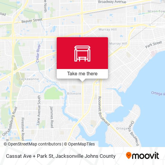 Cassat Ave + Park St map