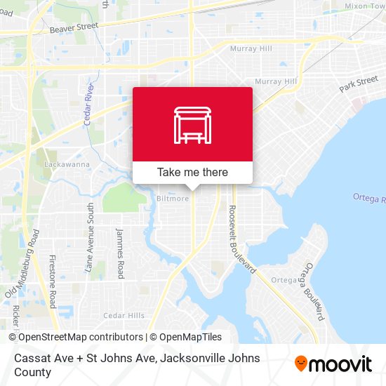 Cassat Ave + St Johns Ave map