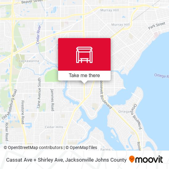 Cassat Ave + Shirley Ave map