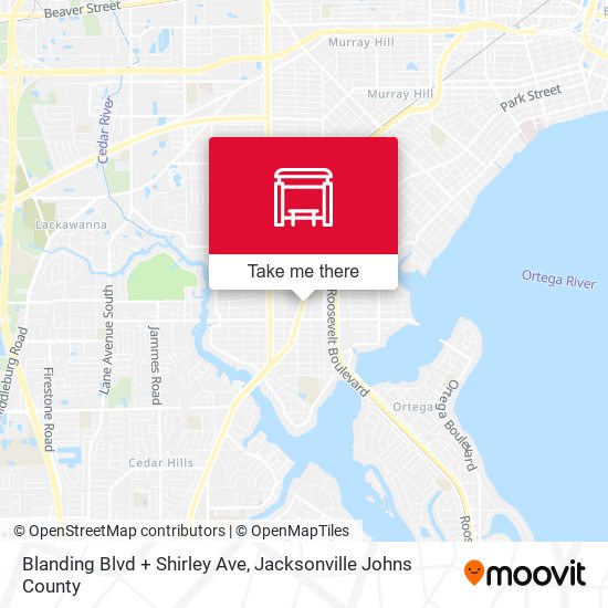 Mapa de Blanding Blvd + Shirley Ave
