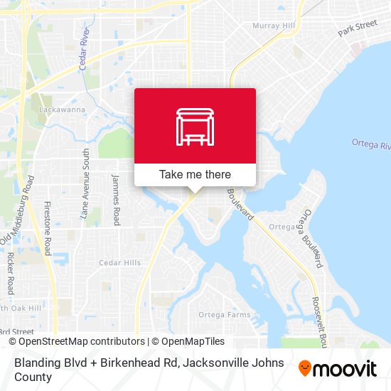 Mapa de Blanding Blvd + Birkenhead Rd