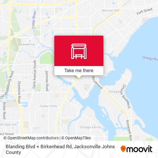 Blanding Blvd + Birkenhead Rd map