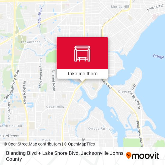 Blanding Blvd + Lake Shore Blvd map