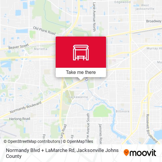 Normandy Blvd + LaMarche Rd map