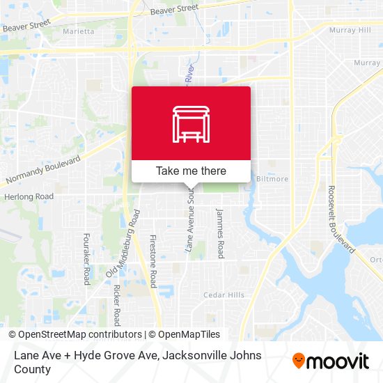 Lane Ave + Hyde Grove Ave map