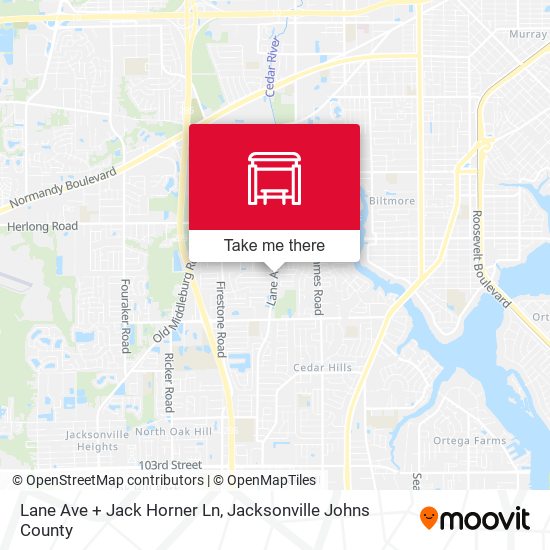 Lane Ave + Jack Horner Ln map