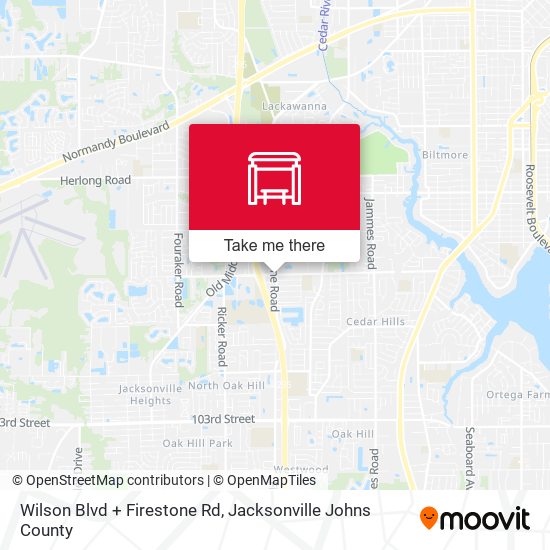 Mapa de Wilson Blvd + Firestone Rd