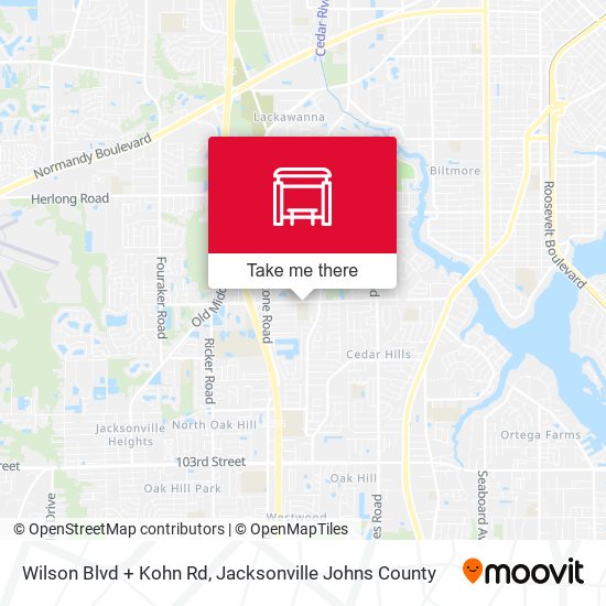 Mapa de Wilson Blvd + Kohn Rd