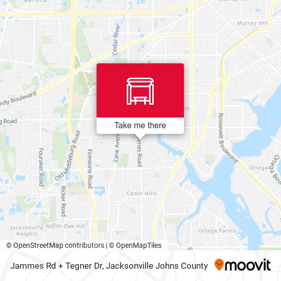 Jammes Rd + Tegner Dr map