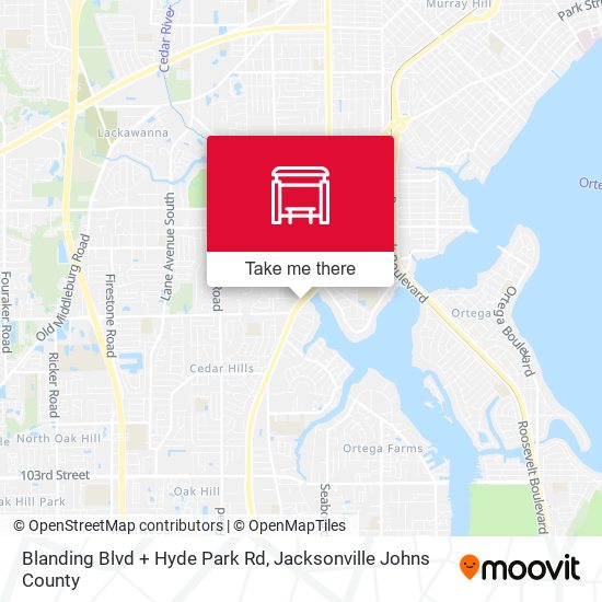 Blanding Blvd + Hyde Park Rd map