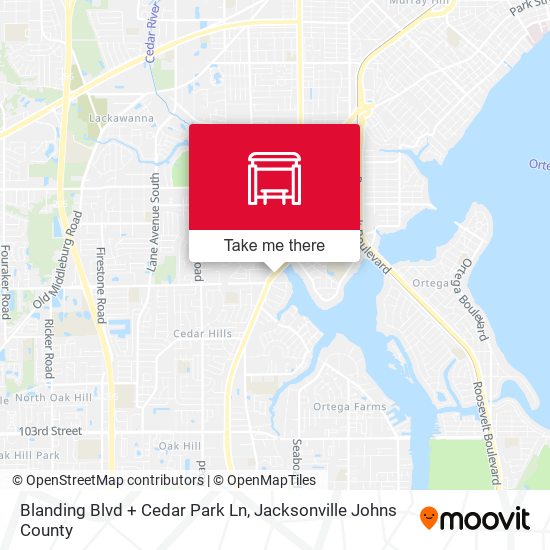 Blanding Blvd + Cedar Park Ln map