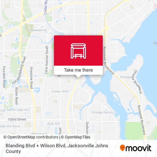 Blanding Blvd + Wilson Blvd map