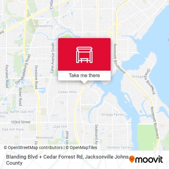 Blanding Blvd + Cedar Forrest Rd map