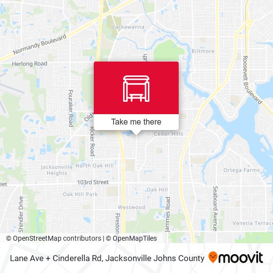 Mapa de Lane Ave + Cinderella Rd