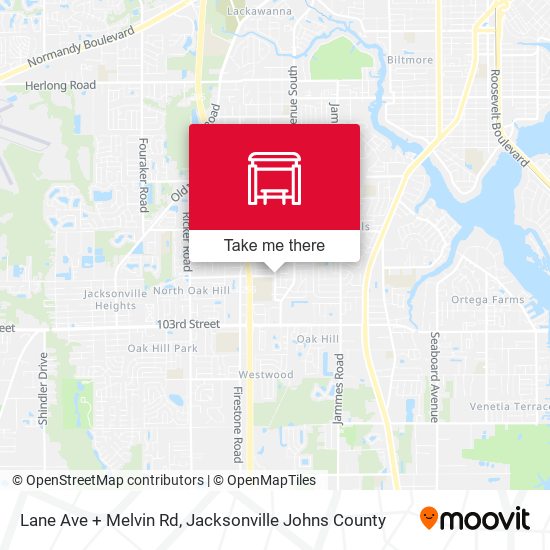 Lane Ave + Melvin Rd map