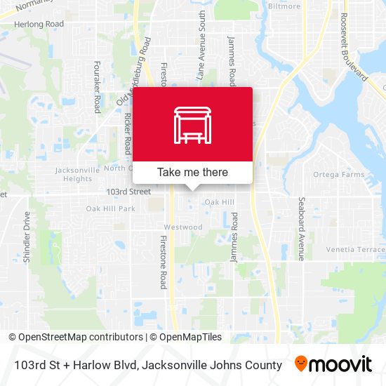 103rd St + Harlow Blvd map