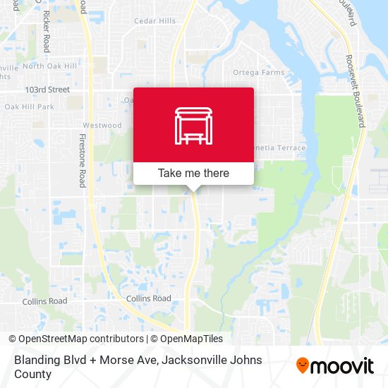 Blanding Blvd + Morse Ave map