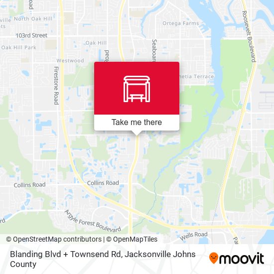 Blanding Blvd + Townsend Rd map