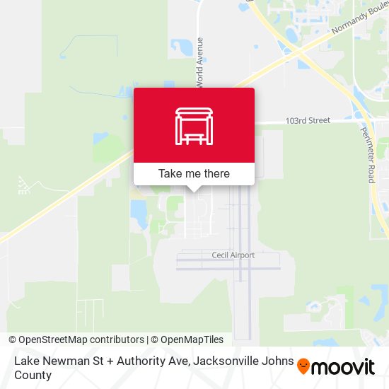 Lake Newman St + Authority Ave map